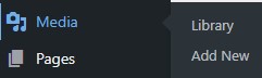 Media settings in WordPress Dashboard